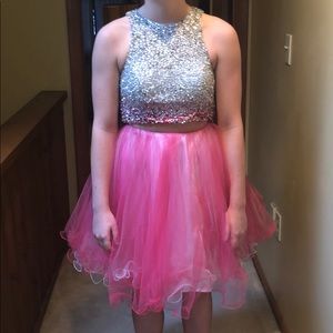 Pink and silver semi dress